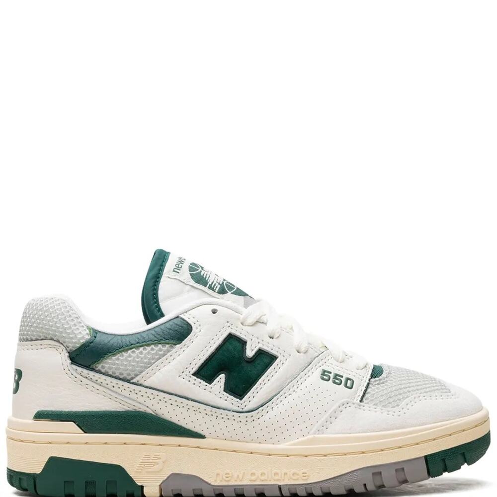 New Balance 550 White Team Forest Green sneakers size 5.5